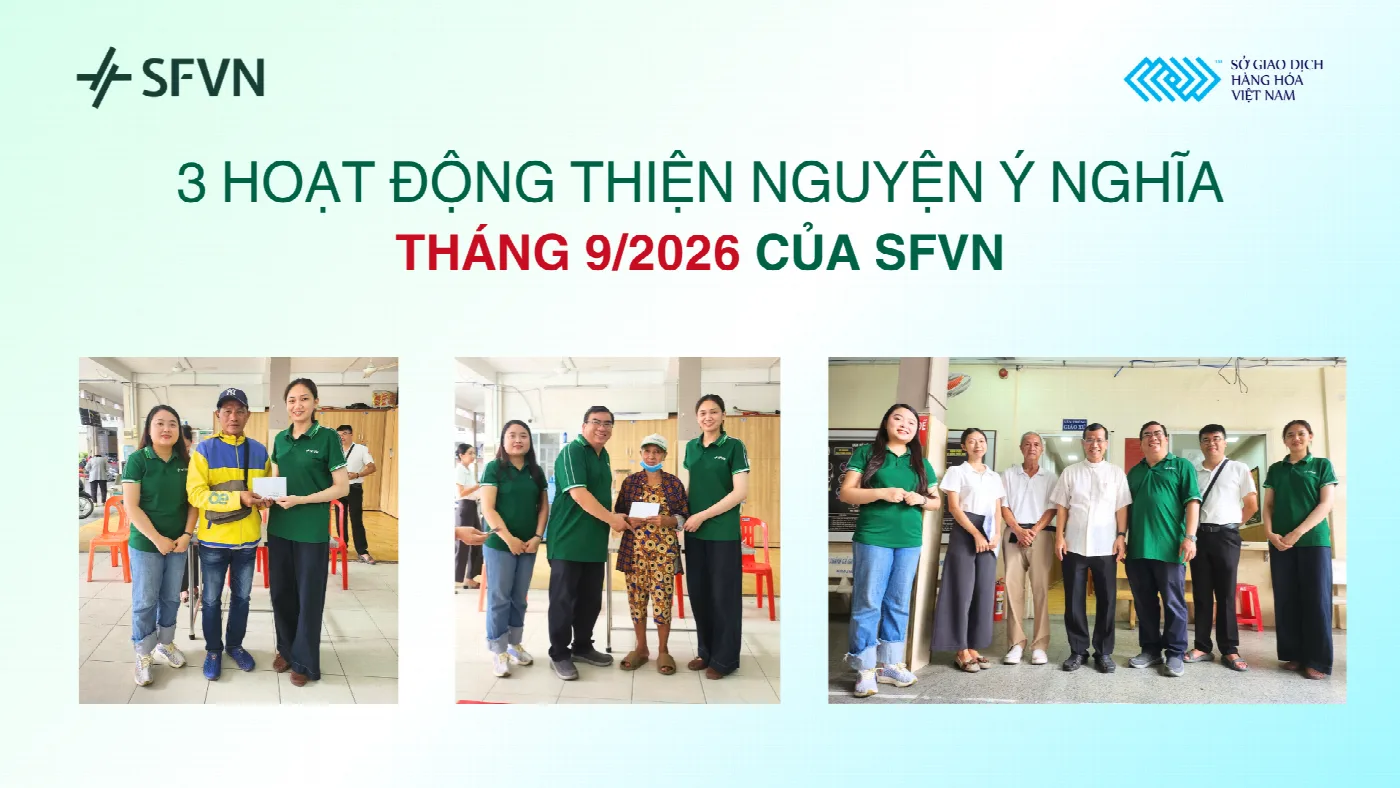 3 HOẠT ĐỘNG THIỆN NGUYỆN THÁNG 9/2026 CỦA SFVN