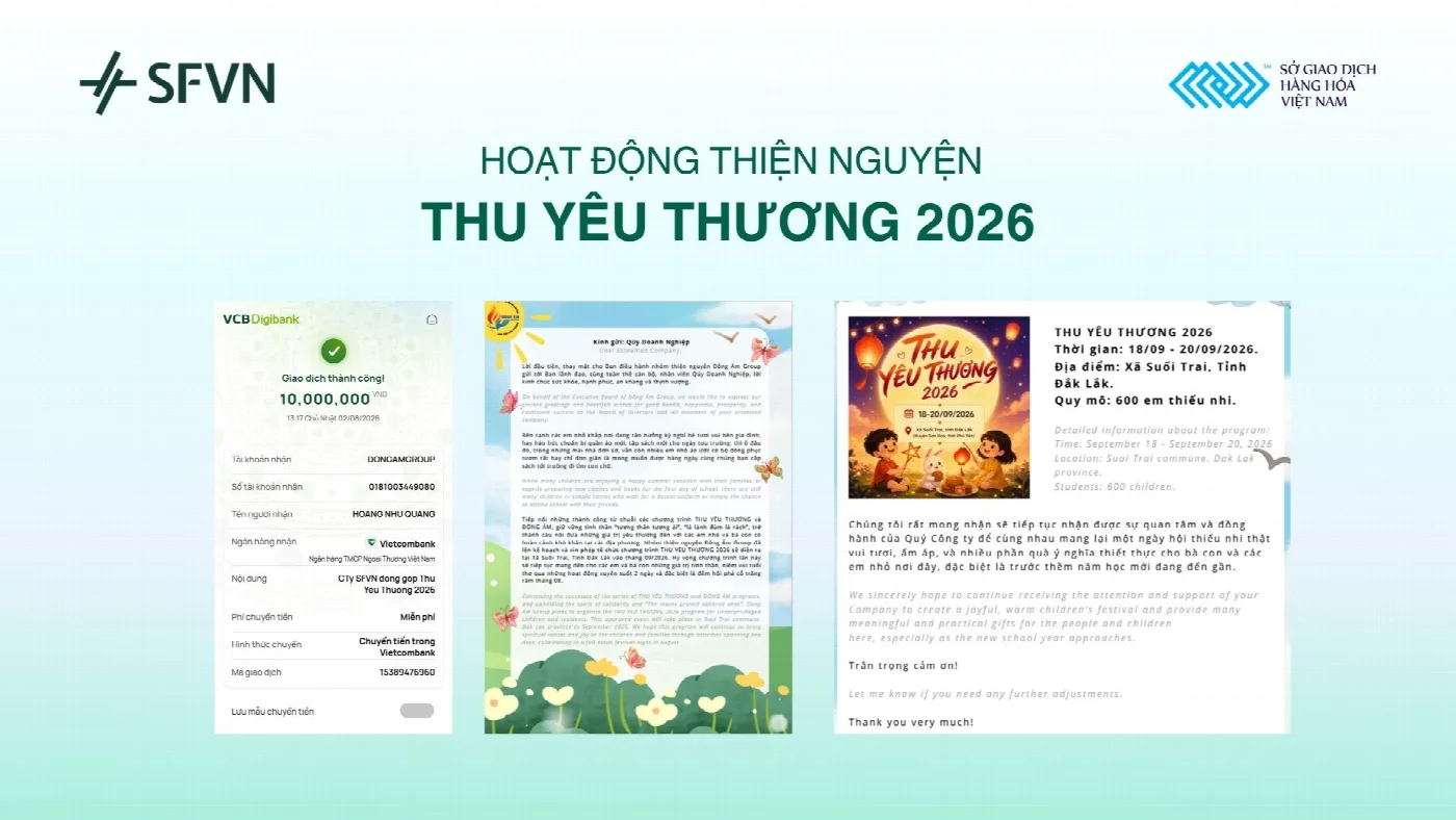SFVN lan tỏa yêu thương - Đồng hành cùng chương trình “Thu Yêu Thương 2026”